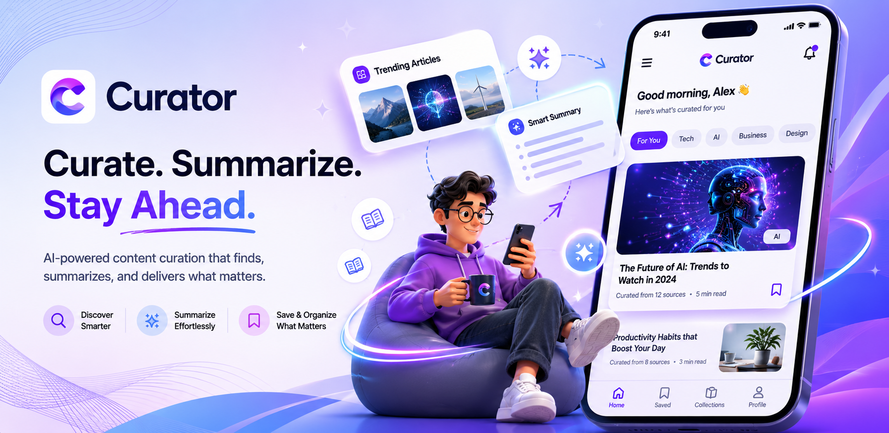 Curator AI – Curate, Summarize, and Stay Ahead with AI-powered content curation on your phone